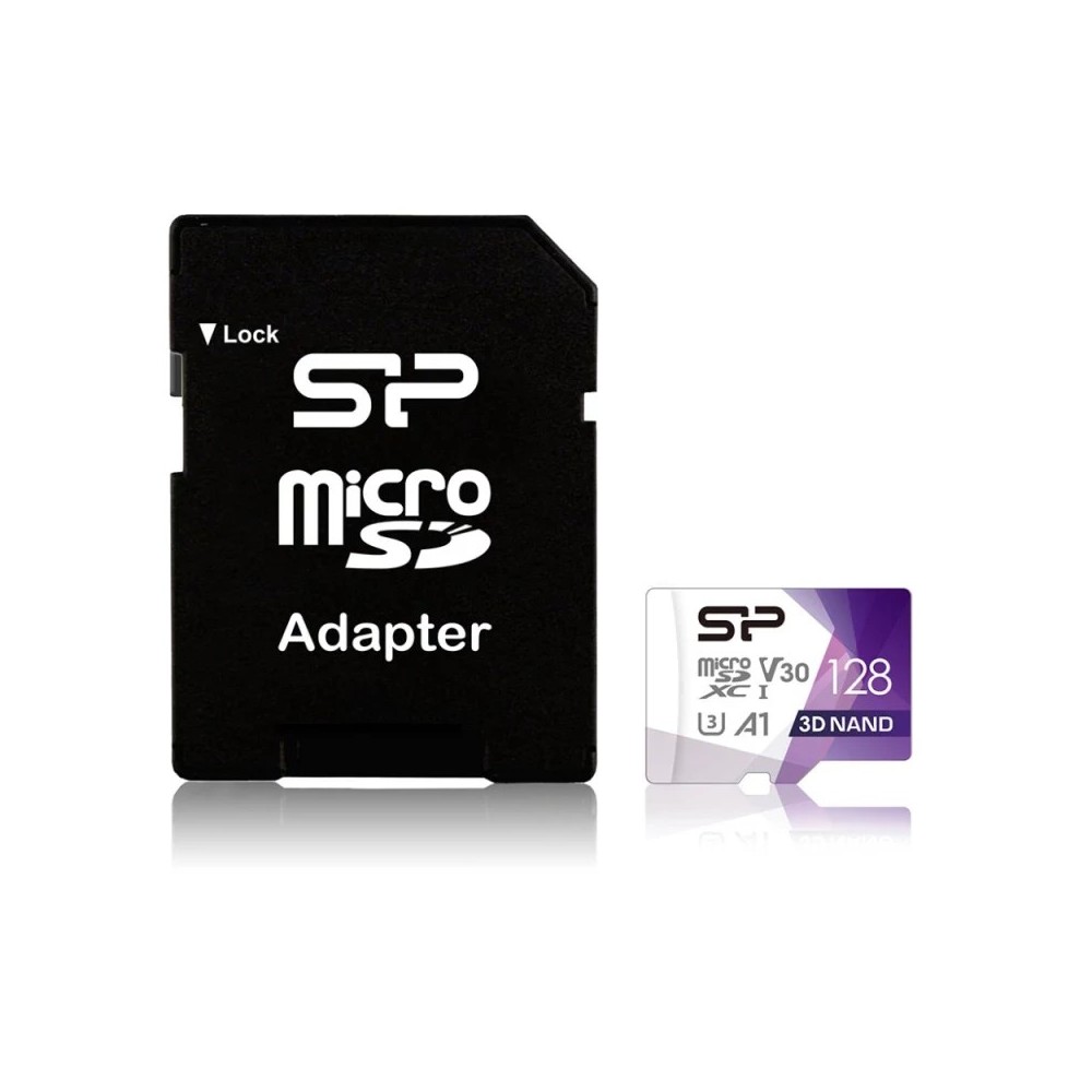 Cartão MicroSD 128GB Micro SD SP Colorful SDXC UHS-I U3 V30 A1 com adaptador