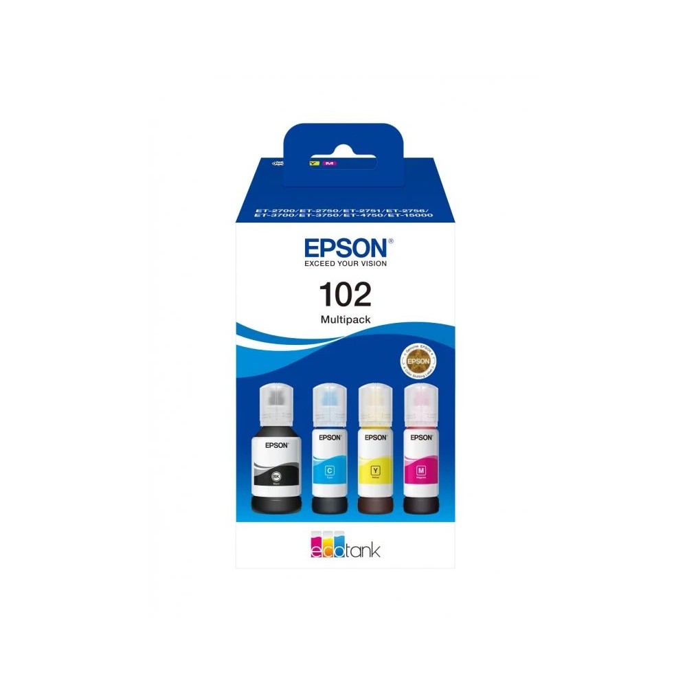 Recarga de Tinta EPSON Serie 102 Multipack 4 cores