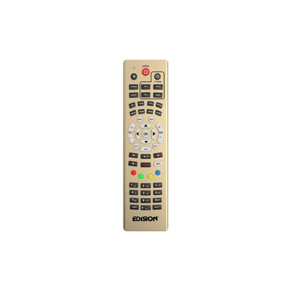 Telecomando Edision Universal "2-EM-1" TV+Receptor Dourado