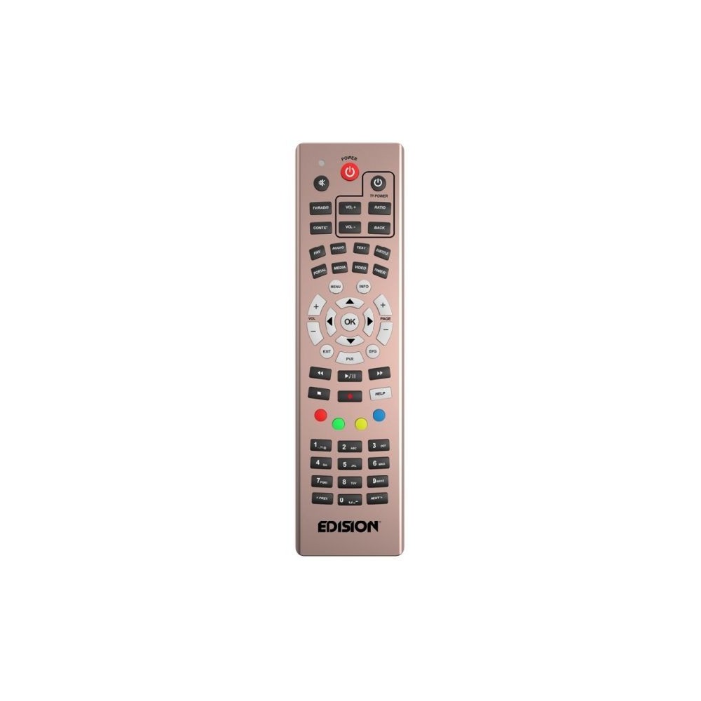 Telecomando Edision Universal "2-EM-1" TV+Receptor Rosa